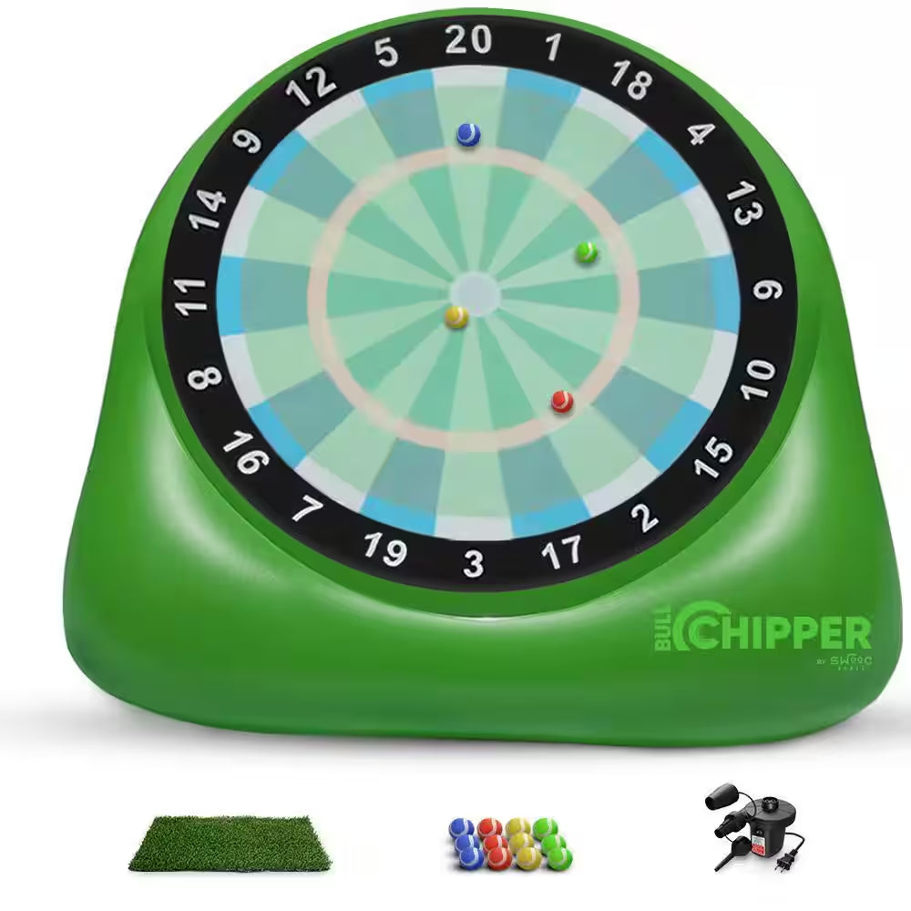 Bull Chipper : Giant Golf Darts (Over 6Ft Tall) W/10+ Golf Games : Golf Chipping Game W/Air Pump Included : Yard Games