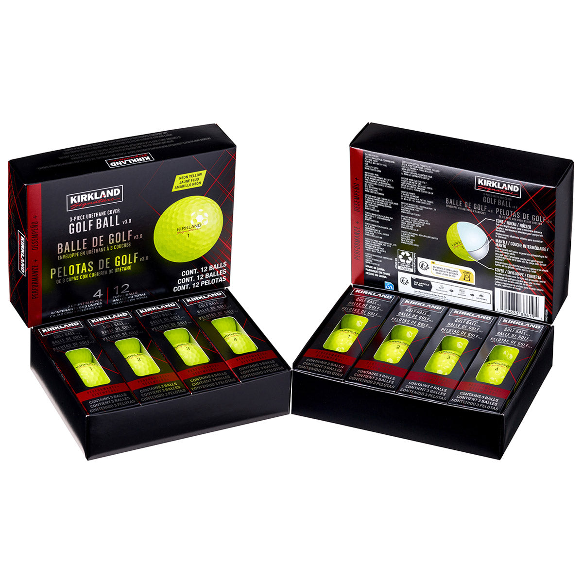 V3.0 Yellow Golf Ball, 2-Dozen
