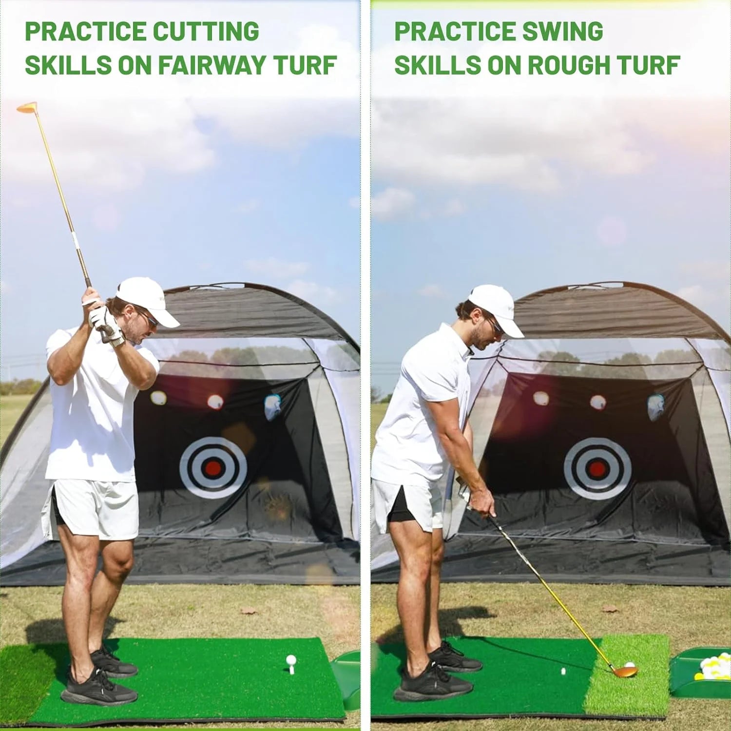 5X4Ft Hitting Thickened Artificial Turf Practice Golf Mat for Outdoor & Indoor, Gifts for Men/Golfers